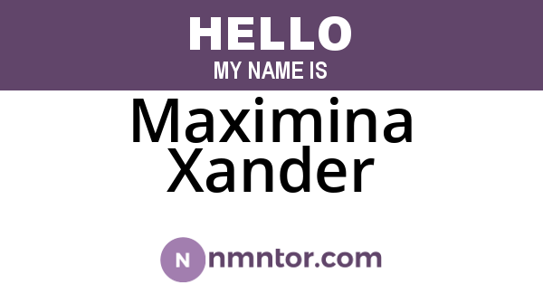 Maximina Xander