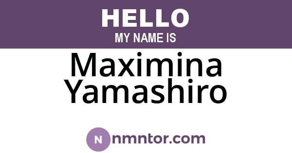 Maximina Yamashiro
