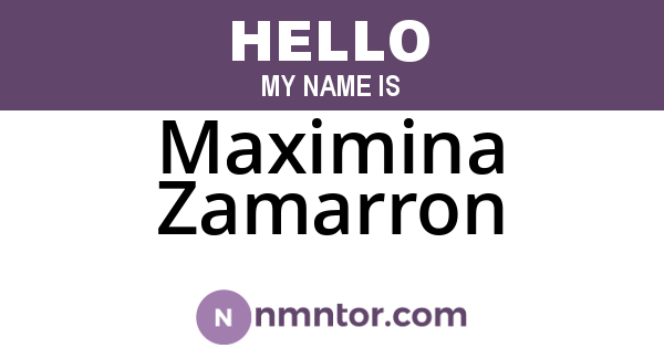 Maximina Zamarron
