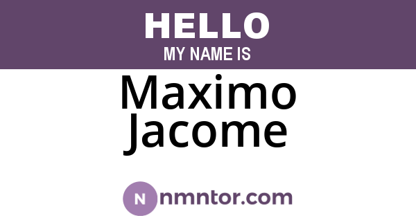 Maximo Jacome