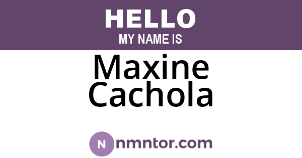 Maxine Cachola