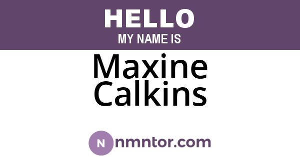 Maxine Calkins