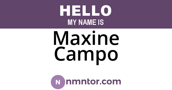 Maxine Campo