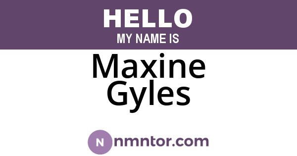 Maxine Gyles