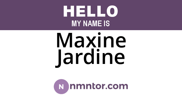 Maxine Jardine