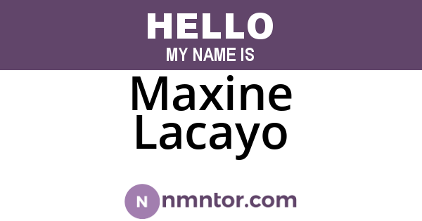 Maxine Lacayo