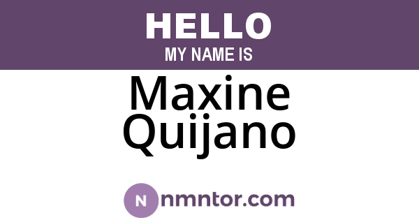 Maxine Quijano