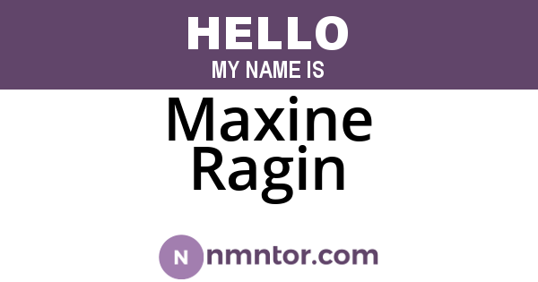 Maxine Ragin