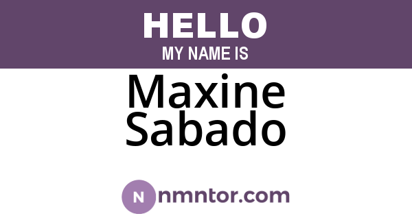 Maxine Sabado