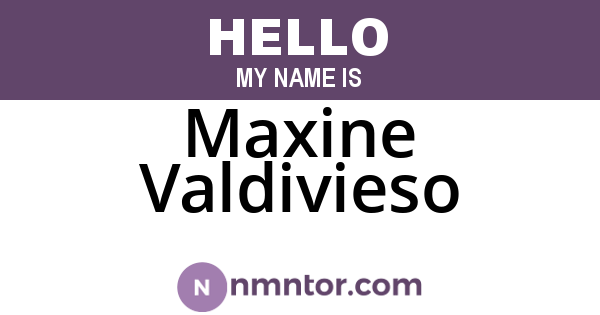Maxine Valdivieso