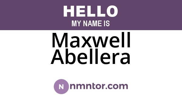 Maxwell Abellera