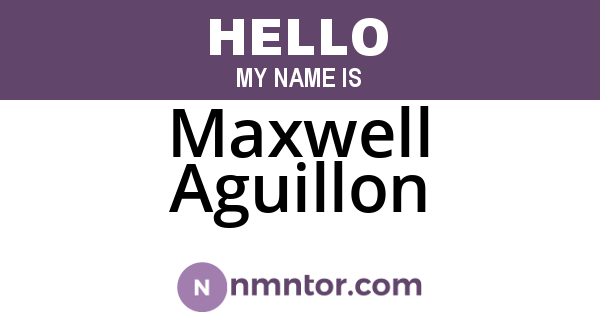 Maxwell Aguillon