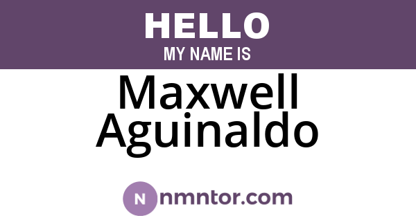 Maxwell Aguinaldo
