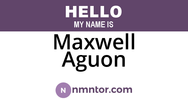 Maxwell Aguon