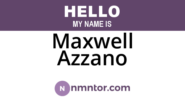 Maxwell Azzano