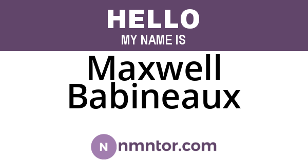 Maxwell Babineaux