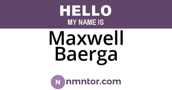 Maxwell Baerga
