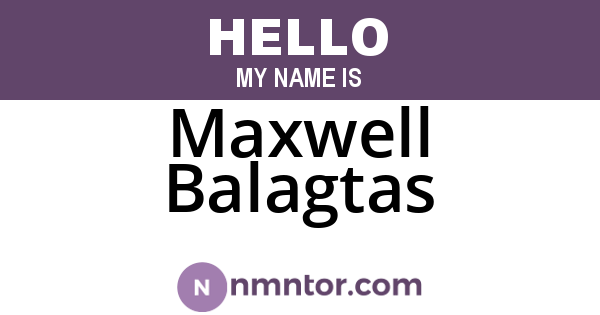 Maxwell Balagtas