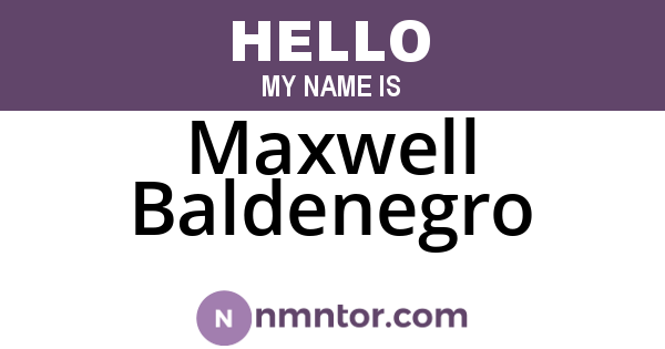 Maxwell Baldenegro