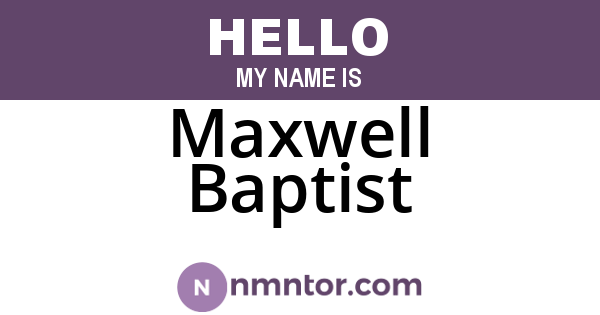 Maxwell Baptist