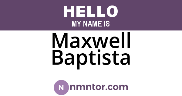 Maxwell Baptista