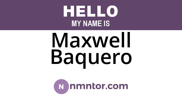 Maxwell Baquero