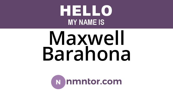Maxwell Barahona