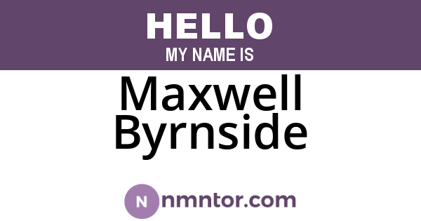 Maxwell Byrnside