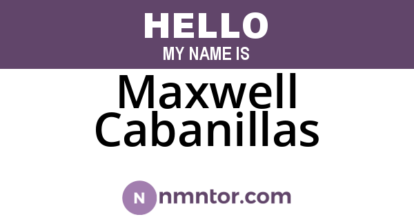 Maxwell Cabanillas
