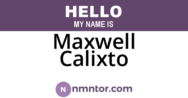 Maxwell Calixto