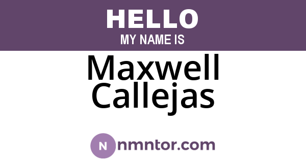 Maxwell Callejas