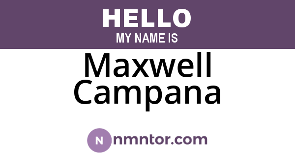 Maxwell Campana