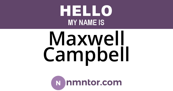 Maxwell Campbell