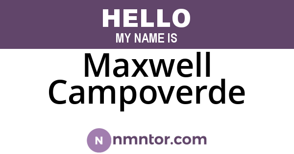 Maxwell Campoverde