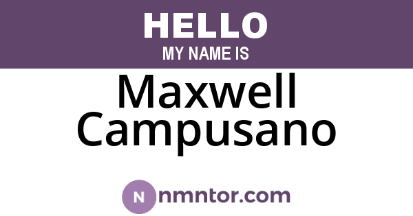 Maxwell Campusano