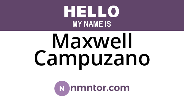 Maxwell Campuzano