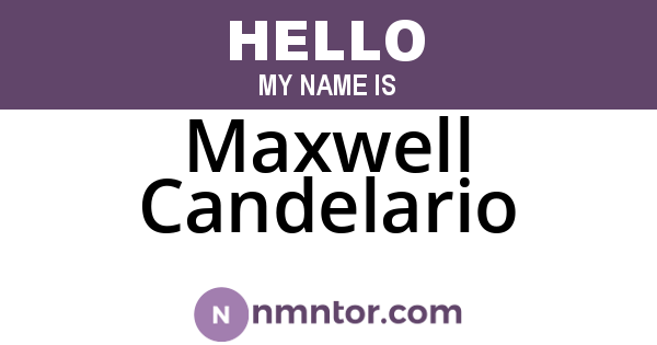 Maxwell Candelario