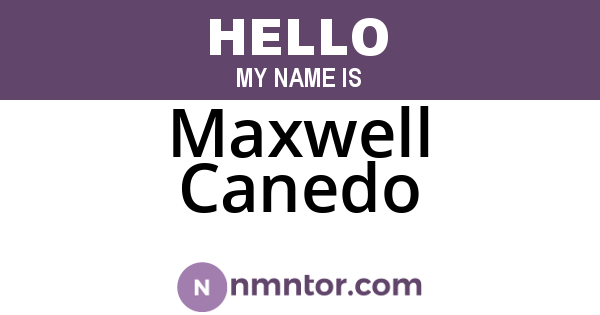 Maxwell Canedo