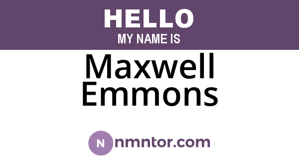Maxwell Emmons