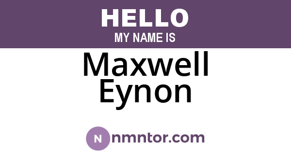 Maxwell Eynon