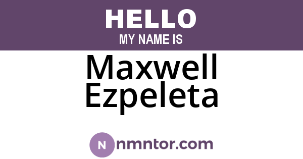 Maxwell Ezpeleta