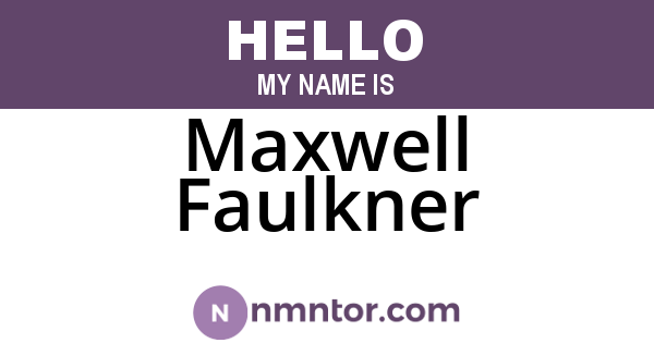 Maxwell Faulkner