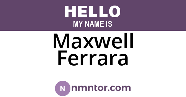 Maxwell Ferrara