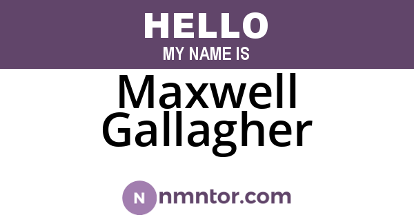 Maxwell Gallagher