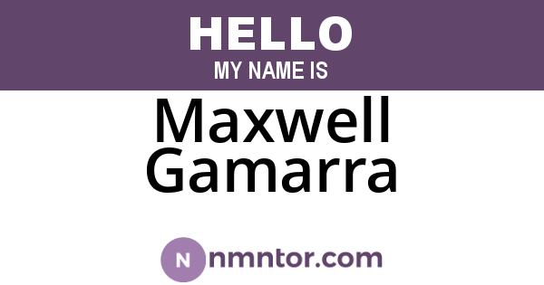 Maxwell Gamarra