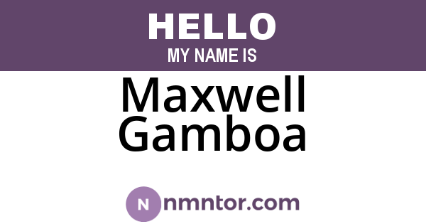 Maxwell Gamboa