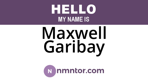 Maxwell Garibay