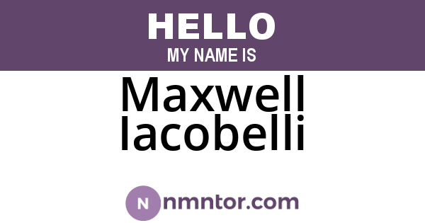 Maxwell Iacobelli