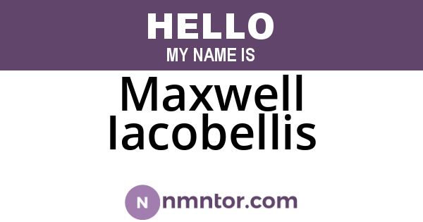 Maxwell Iacobellis