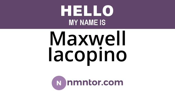 Maxwell Iacopino